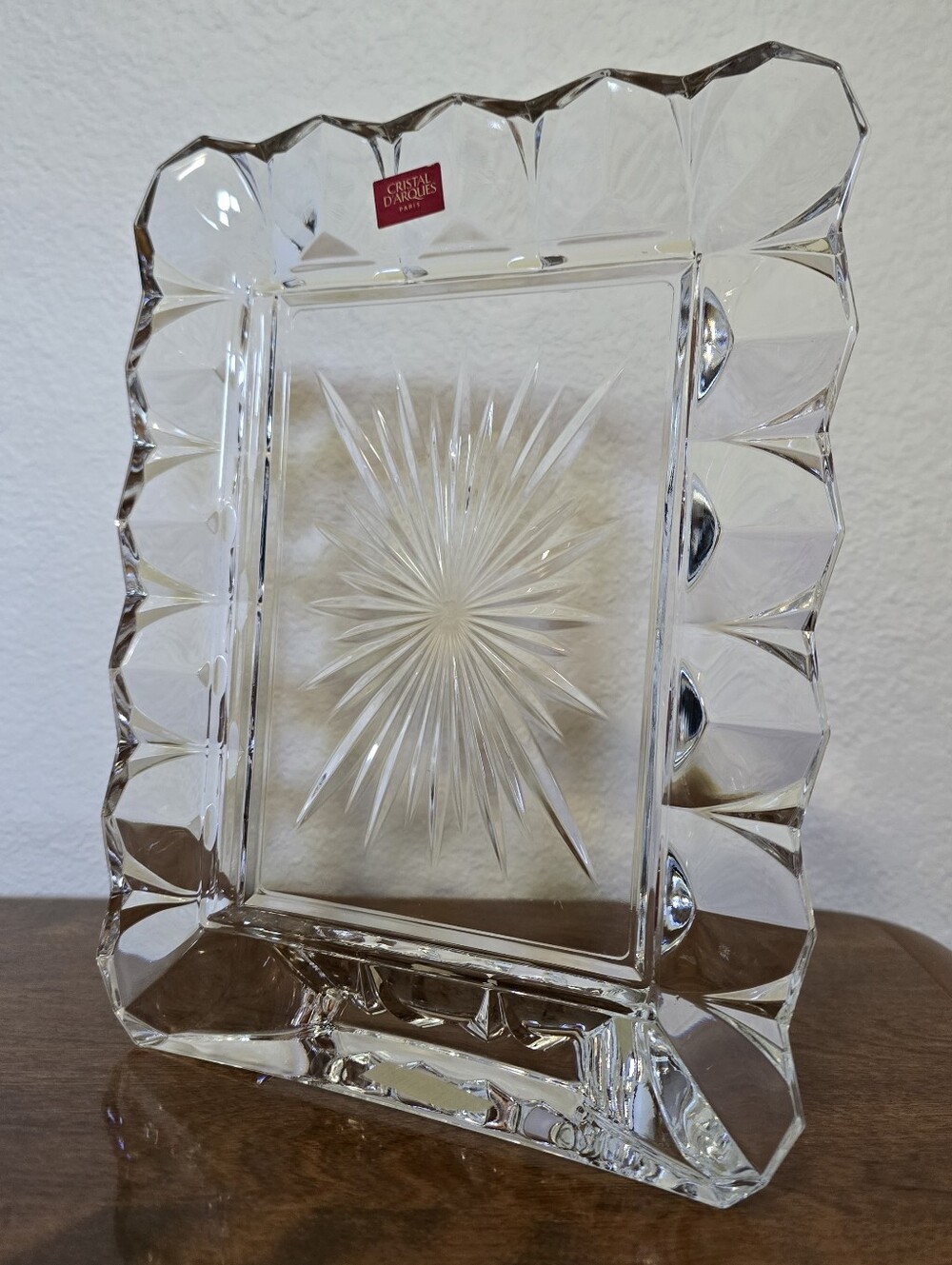 Vintage Cristal d'Arques Charme Crystal Picture Frame 5" x 7" Made in France NIB